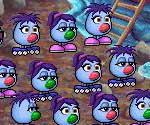 Crowd of zoombinis, small blue creatures with diverse features